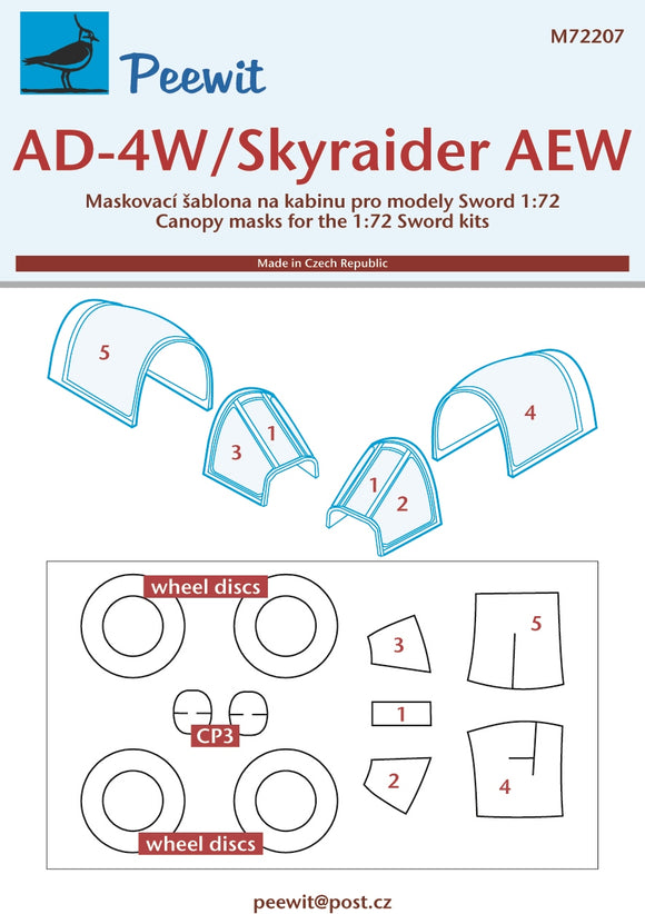 PEE72207 Peewit 1/72 Douglas AD-4W/AEW.1 Skyraider ( Sword kits)