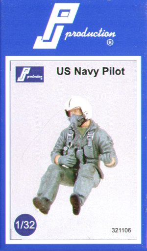 PJ321106 PJ Productions 1/32 SN Pilot 1980/90's seated in aircraft