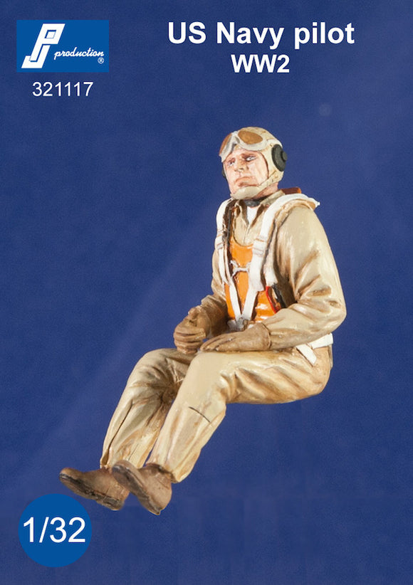 PJ321117 PJ Productions 1/32 U.S. Navy pilot seated in a/c (WWII)