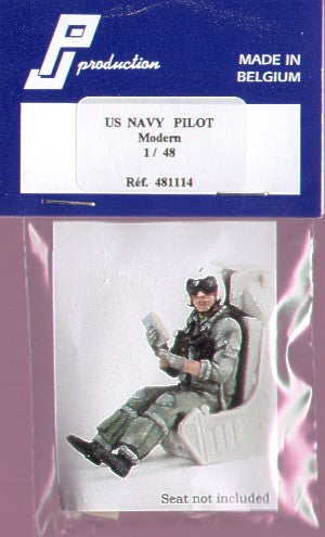 PJ481114 PJ Productions 1/48 1 x Modern U.S. Navy fighter pilot seated
