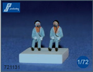 PJ721131 PJ Productions 1/72 RAF pilots seated in a/c 1960's. Set of 2 figures suitable for all British jets of the 60s