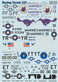 PSL72154 Print Scale 1/72 Boeing Vertol 107 Part 3 (5) 2 sheets