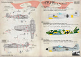 PSL72230 Print Scale 1/72 Focke-Wulf Fw-190A-3, Fw-190A-4, Fw-190A-5, Fw-190A-6, Fw-190F-2, Fw-190F-8, Fw-190F-9, Fw-190A-3/U4 and Fw-190A-4/U4