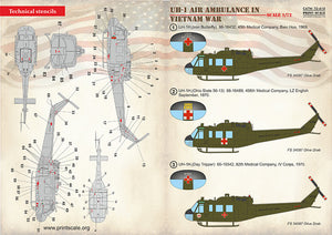 PSL72410 Print Scale 1/72 Bell UH-1 Air Ambulance in Vietnam War (9)