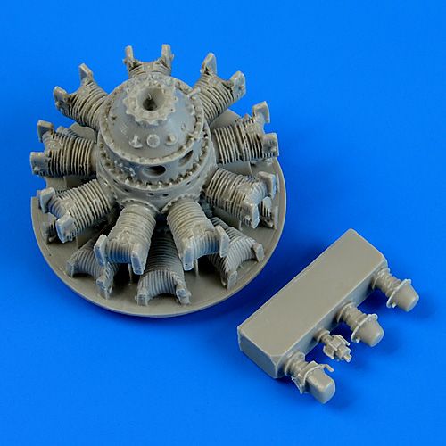 QB48664 Quickboost 1/48 Vought F4U-5 Corsair engine (designed to be used with Hobby Boss kits)