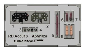 RDACC-018 Rising Decals 1/72 Instrument panel A5M1, A5M2& A5M3 Claude