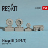 RS48-0029 ResKit 1/48 Dassault Mirage IIID/IIIE/IIIR/IIIS) wheels set (designed to used with Academy, Esci, Heller and Kinetic kits)