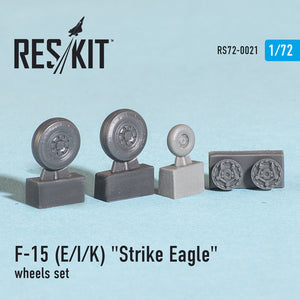 RS72-0021 ResKit 1/72  McDonnell-Douglas F-15E/F-15I/F-15K "Strike Eagle" wheels set ( Academy, Esci, Hasegawa, Italeri, Monogram and Revell kits)