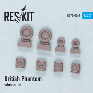 RS72-0067 Reskit 1/72 McDonnell-Douglas FG.1/FGR.2 Phantom wheels set (Airfix, Frog, Fujimi, Matchbox and Revell kits)