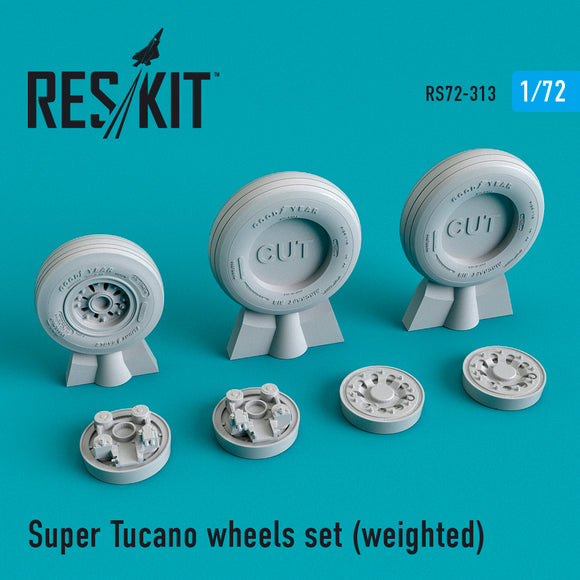 RS72-0313 1/72 Short Tucano T.1 wheels set (weighted) (designed to be used with Airfix kits)