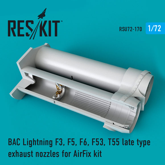 RSU72-0170 1/72 BAC Lightning F3, F5, F6, F53, T55 exhaust nozzles late type (designed to be used with Airfix kits)