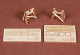 SBS72058 SBS Model 1/72 Piaggio PC-7 wooden trestle (designed to be used with SBS Model kits)