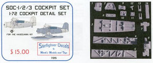 SFDR7215 Starfighter Decals 1/72 SOC Seagull Cockpit set