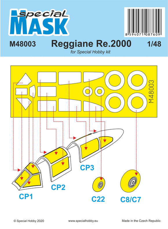 SHM48003 Special Hobby 1/48 Reggiane Re.2002 Mask (Special Hobby kits)