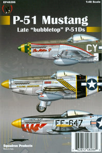 SQEP48286 Squadron Products 1/48 P-51 Mustang Late "Bubbletop" P-51Ds