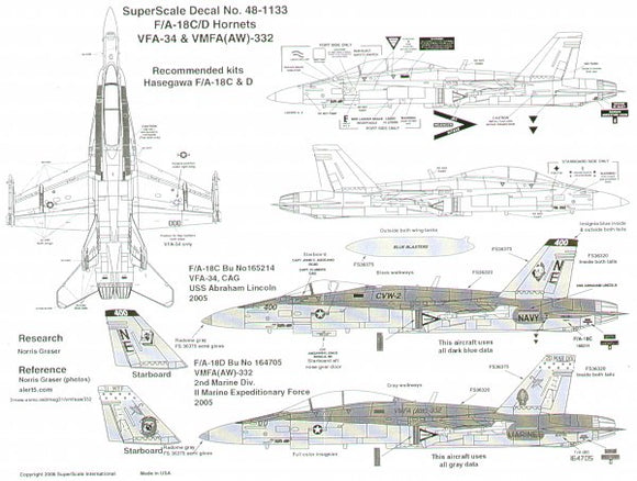 SS481133 Superscale 1/48 McDonnell-Douglas F/A-18C / F/A-18D (2)