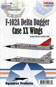 SS481252 Superscale 1/48 F-102 Delta Dagger Case XX Wings "57th FIS & 325th FIS"