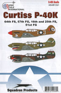 SS481261 Superscale 1/48 Curtiss P-40KS 57TH & 51ST.