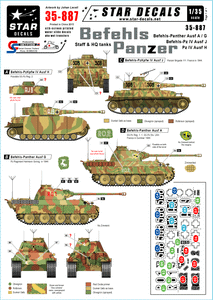 35887 Star Decals 1/35 Befehls-Panzers. Befehls-Panther Ausf.A and Ausf.G, Befehls- Pz.Kpfw.IV Ausf.J, Pz.Kpfw.IV Ausf.H