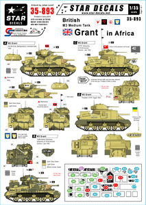 35893 Star Decals 1/35 British M3 Grant in Africa
