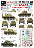 35983 Star Decals 1/35 U.S. M4A1 Sherman Tanks in Italy