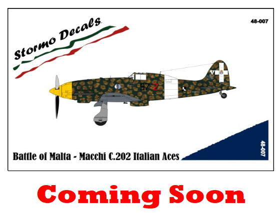 STRM-48007 Stormo Decals 1/48 Battle of Malta -Macchi C.202 Aces