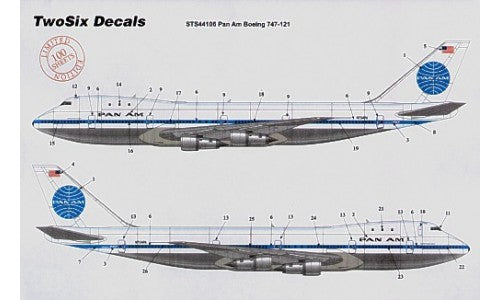 STS44106 Twosix Silk 1/144 Pan Am (delivery) Boeing 747-121