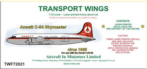 TWL72021 AIM Transport Wings 1/72 Ansett C-54 Skymaster (circa 1966)