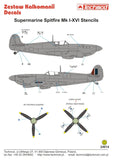 TM24014 Techmod 1/24 Supermarine Spitfire Stencils Mk 1-XVI