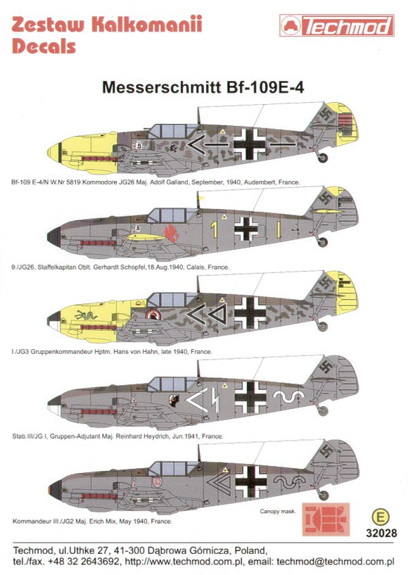 TM32028 Techmod 1/32 Messerschmitt Bf-109E-4 (5)