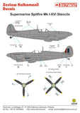 TM32059 Techmod 1/32 Supermarine Spitfire Stencils [Mk.IIa Mk.VIII Mk.Vb Mk.IXc Mk.XVIe]