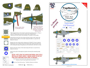 TNM32-I035 TopNotch 1/32 Lockheed P-38 "Sharks Mouth" (Revell and Trumpeter kits)