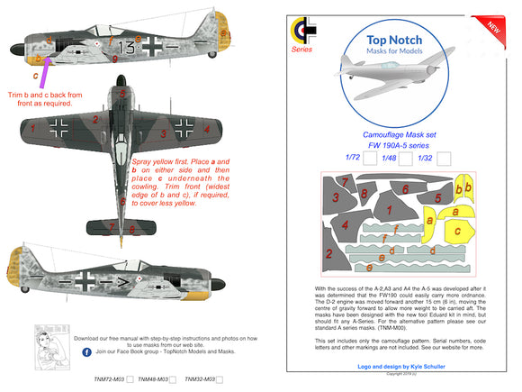 TNM32-M003 Top Notch 1/32 Focke-Wulf Fw-190A-5 series Kits Hasegawa