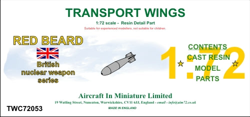 TWC72053 Aim- Transport Wings 1/72 Red Beard - British nuclear weapon series.