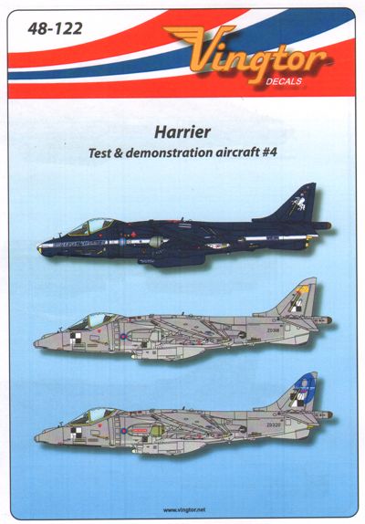 VTH48122 Vingtor 1/48 Harrier Test & Demostrator Aircraft #4
