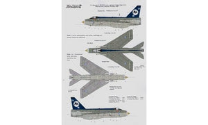 X32012 Xtradecal 1/32 Lightning F.3 XR749/DA Lightning Training Flight (LTF) MSG/camouflage Grey, blue fin & spine. RAF Binbrook 1985