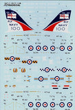 X48079 Xtradecal 1/48 BAe Hawk T.1 (5) XX301 plus rest of FRADU fleet 100 Years of Naval Aviation