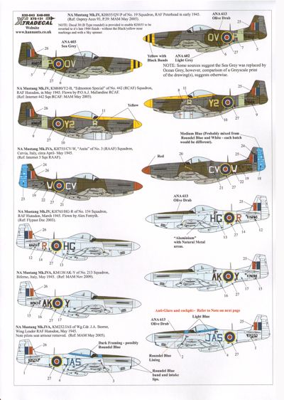 Xtradecal X48092 1/48 Re-printed! North-American P-51D Mustang
