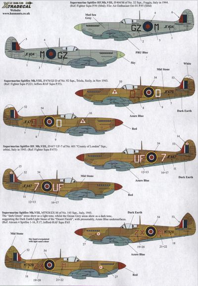 X48129 Xtradecal 1/48 Supermarine Spitfire Mk.VIII (8)