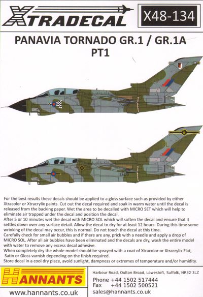 X48134 Xtradecal 1/48 Panavia Tornado GR.1/GR.1A Pt.1 (6)