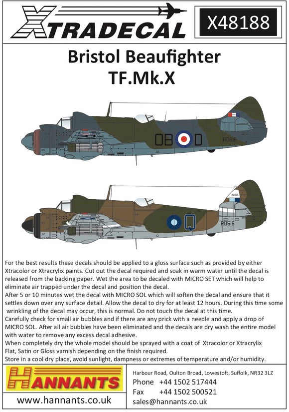 X48188 Xtradecal 1/48 Bristol Beaufighter TF. Mk.X (4)