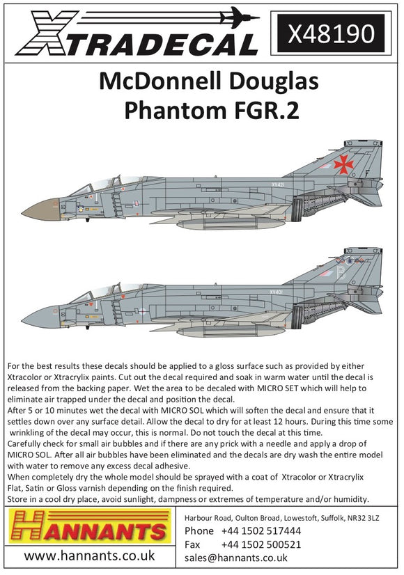 X48190 Xtradecal 1/48 McDonnell Douglas phantom FGR.2