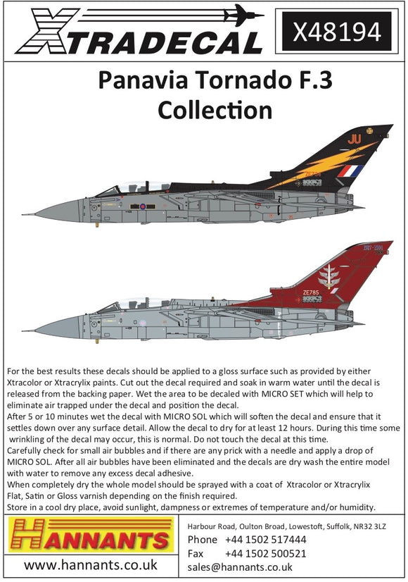 X48194 Xtradecal 1/48 Panavia Tornado F.3 Collection