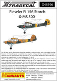 X48196 Xtradecal 1/48 Fieseler Fi-156C-3 Storch & MS 500 (6)