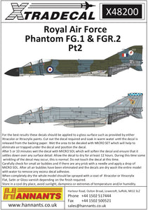 X48200 Xtradecal 1/48 Royal Air Force Phantom FG.1 &FGR.2 Pt2