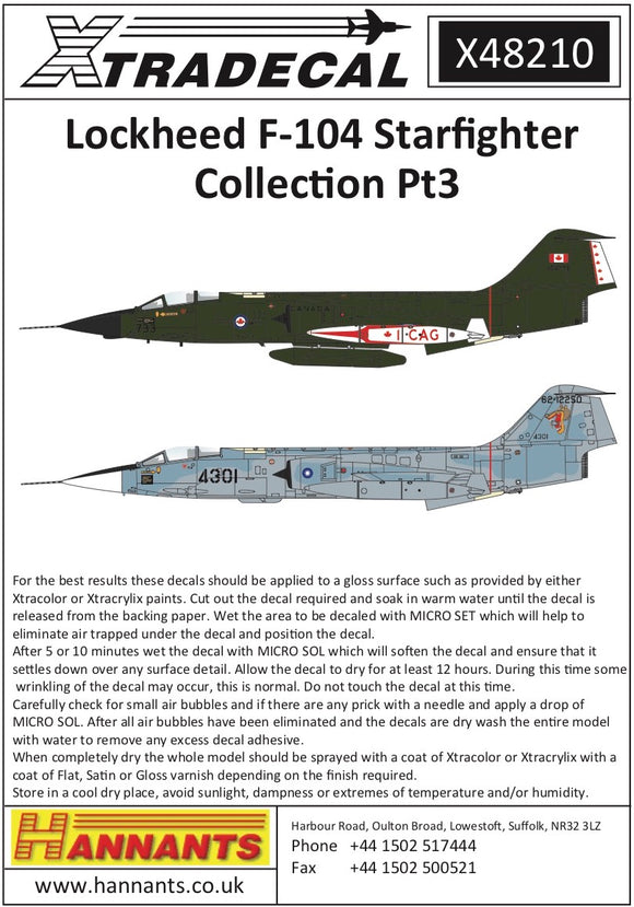 X48210 Xtradecal 1/48 Lockheed F-104G Starfighter Part 3 (7)
