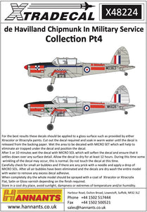 X48224 Xtradecal 1/48 de Havilland Chipmunk In Military Service Part 4 (8)