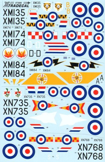 X72088 EE lightning F1,F1A,F2 Part 1  56,74,92,111 Squadrons