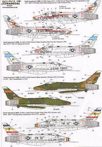 X72116 Xtradecal 1/72North-American F-100D Super Sabre/North-American F-100F Super Sabre Pt