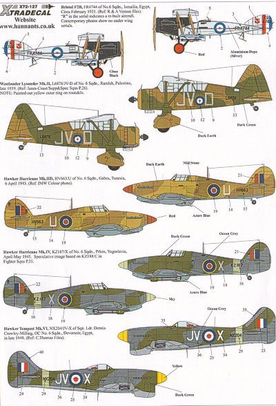 X72127 Xtradecal 1/72 RAF 6 Squadron History 1931-2010 (10)